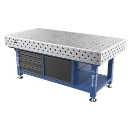 Stazione saldatura WeldStation SteelMax INOX GPPH 2x1mt spessore 15mm, fori 28mm griglia 100x100mm
