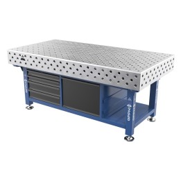 Stazione saldatura WeldStation SteelMax INOX GPPH 2x1mt spessore 15mm, fori 28mm griglia diagonale