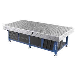 Stazione saldatura WeldStation SteelPlus INOX GPPH 3x1,48mt spessore 12mm, fori 16mm griglia 50x50mm