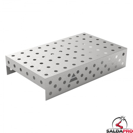 Copertura in acciaio inox GPPH 1x0,6mt per tavoli saldatura fori 28mm griglia 100x100mm