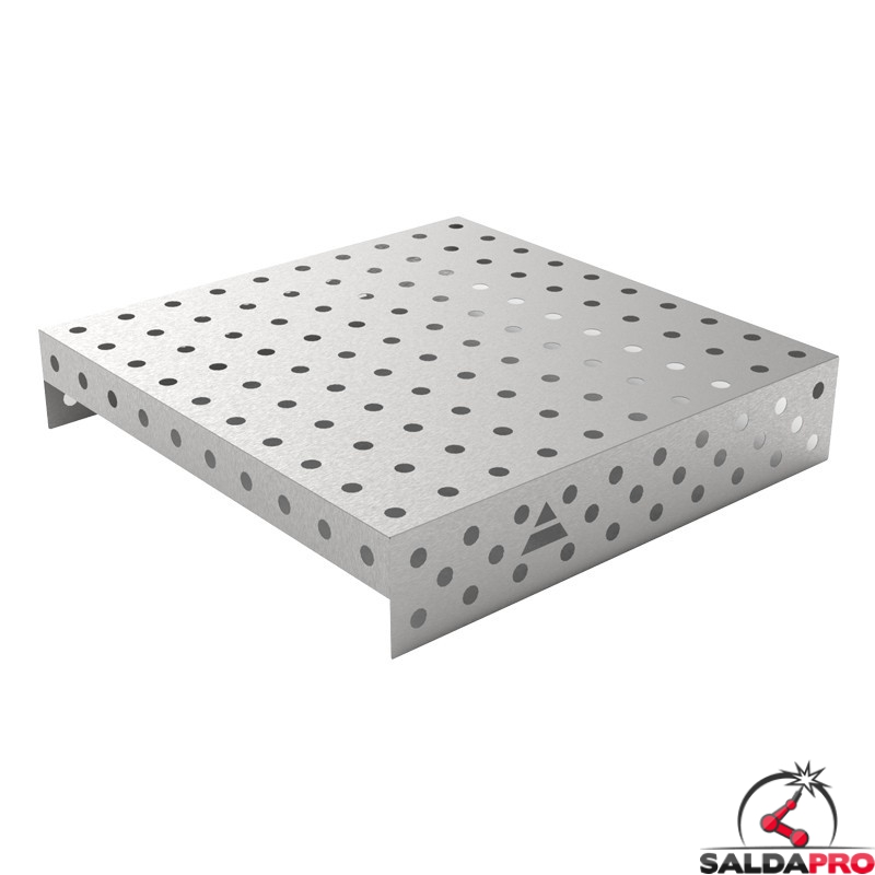 Copertura in acciaio inox GPPH 1x1mt per tavoli saldatura fori 28mm griglia 100x100mm