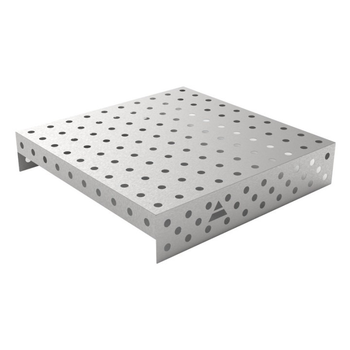 Copertura in acciaio inox GPPH 1x1mt per tavoli saldatura fori 28mm griglia 100x100mm