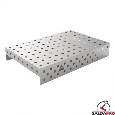 Copertura in acciaio inox GPPH 1,2x0,8mt per tavoli saldatura fori 28mm griglia 100x100mm