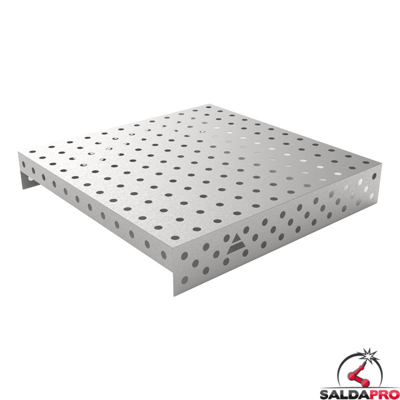 Copertura in acciaio inox GPPH 1,2x1,2mt per tavoli saldatura fori 28mm griglia 100x100mm