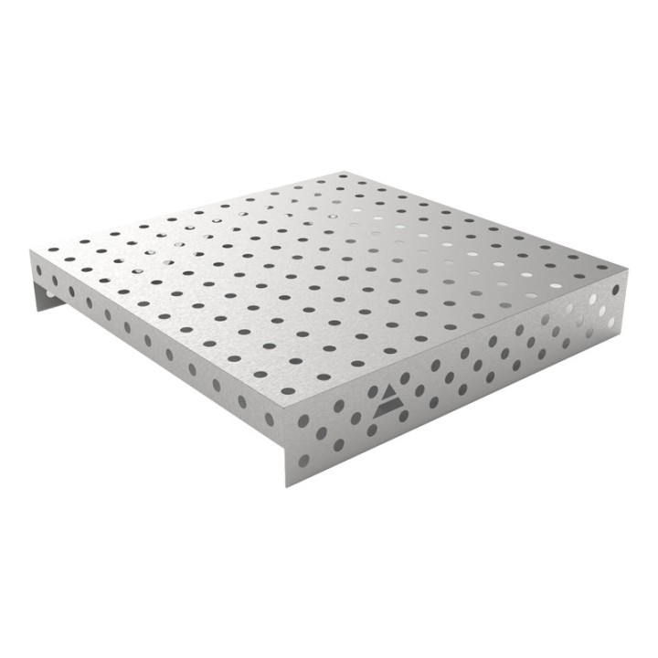 Copertura in acciaio inox GPPH 1,2x1,2mt per tavoli saldatura fori 28mm griglia 100x100mm