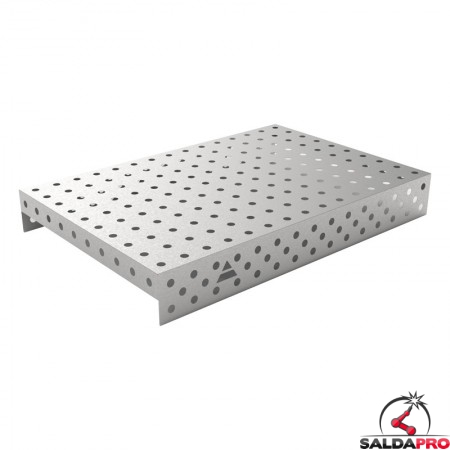 Copertura in acciaio inox GPPH 1,5x1mt per tavoli saldatura fori 28mm griglia 100x100mm