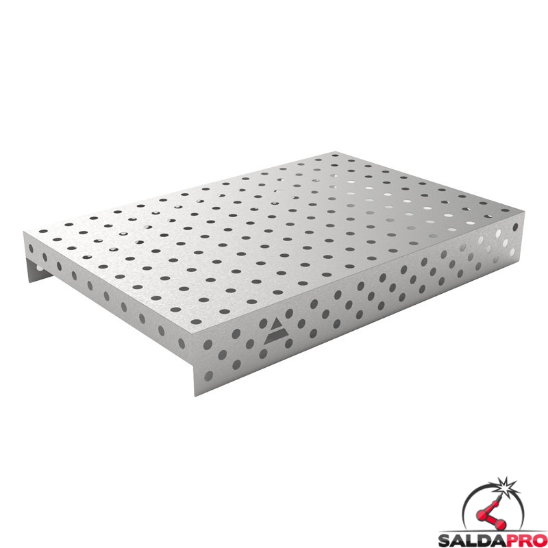 Copertura in acciaio inox GPPH 1,5x1mt per tavoli saldatura fori 28mm griglia 100x100mm