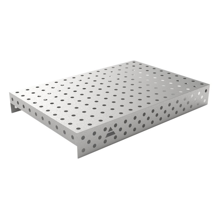 Copertura in acciaio inox GPPH 1,5x1mt per tavoli saldatura fori 28mm griglia 100x100mm