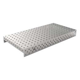 Copertura in acciaio inox GPPH 2x1mt per tavoli saldatura fori 28mm griglia 100x100mm