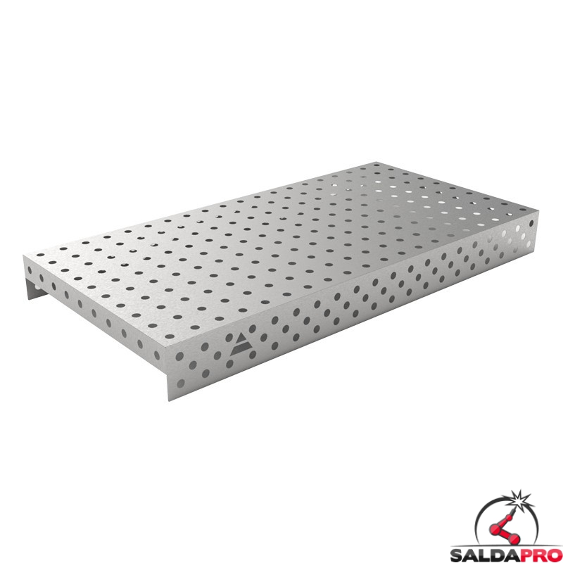 Copertura in acciaio inox GPPH 2x1mt per tavoli saldatura fori 28mm griglia 100x100mm
