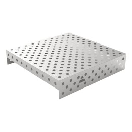 Copertura in acciaio inox GPPH 1x1mt per tavoli saldatura fori 28mm griglia diagonale