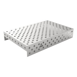 Copertura in acciaio inox GPPH 1,2x0,8mt per tavoli saldatura fori 28mm griglia diagonale