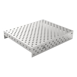 Copertura in acciaio inox GPPH 1,2x1mt per tavoli saldatura fori 28mm griglia diagonale