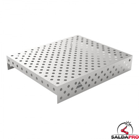 Copertura in acciaio inox GPPH 1,2x1mt per tavoli saldatura fori 28mm griglia diagonale