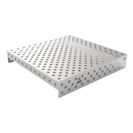 Copertura in acciaio inox GPPH 1,2x1,2mt per tavoli saldatura fori 28mm griglia diagonale