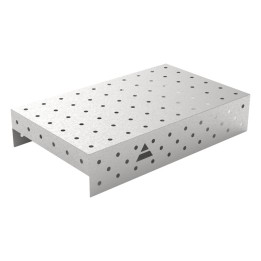 Copertura in acciaio inox GPPH 1x0,6mt per tavoli saldatura fori 16mm griglia diagonale