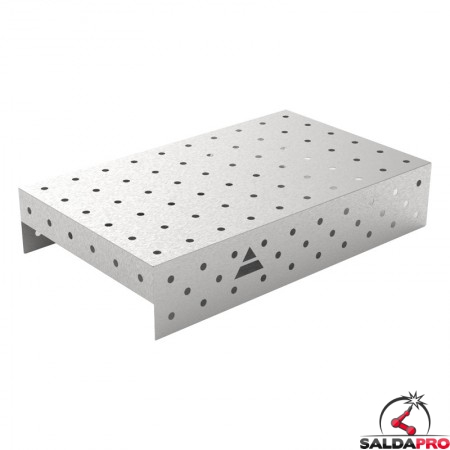 Copertura in acciaio inox GPPH 1x0,6mt per tavoli saldatura fori 16mm griglia diagonale