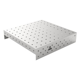 Copertura in acciaio inox GPPH 1x1mt per tavoli saldatura fori 16mm griglia diagonale