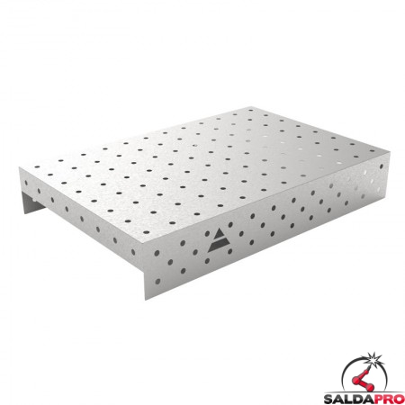 Copertura in acciaio inox GPPH 1,2x0,8mt per tavoli saldatura fori 16mm griglia diagonale