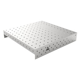 Copertura in acciaio inox GPPH 1,2x1,2mt per tavoli saldatura fori 16mm griglia diagonale