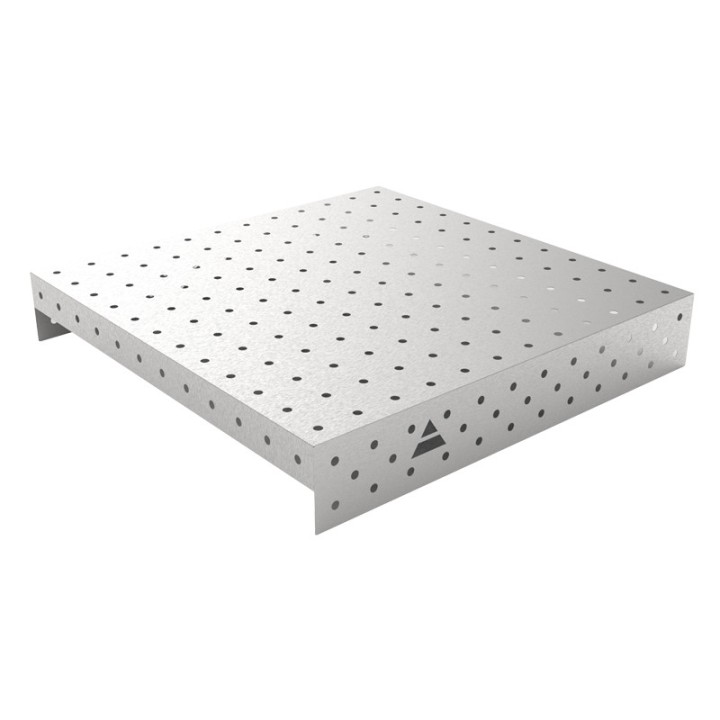 Copertura in acciaio inox GPPH 1,2x1,2mt per tavoli saldatura fori 16mm griglia diagonale