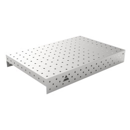 Copertura in acciaio inox GPPH 1,5x1mt per tavoli saldatura fori 16mm griglia diagonale