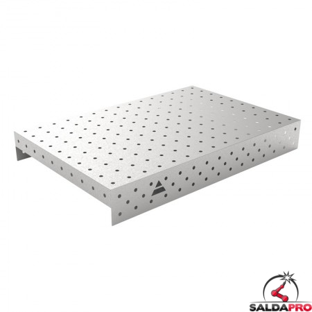 Copertura in acciaio inox GPPH 1,5x1mt per tavoli saldatura fori 16mm griglia diagonale