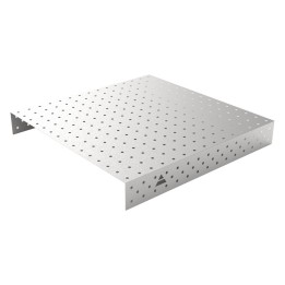 Copertura in acciaio inox GPPH 1,5x1,48mt per tavoli saldatura fori 16mm griglia diagonale