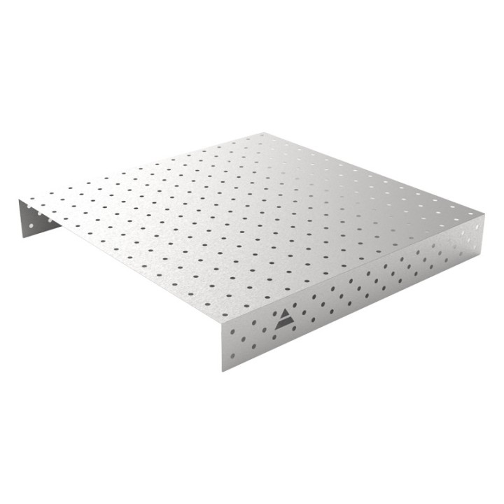 Copertura in acciaio inox GPPH 1,5x1,48mt per tavoli saldatura fori 16mm griglia diagonale