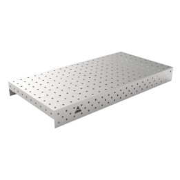 Copertura in acciaio inox GPPH 2x1mt per tavoli saldatura fori 16mm griglia diagonale