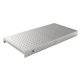 Copertura in acciaio inox GPPH 2,4x1,2mt per tavoli saldatura fori 16mm griglia diagonale