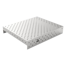 Copertura in acciaio inox GPPH 1,2x1mt per tavoli saldatura fori 16mm griglia diagonale