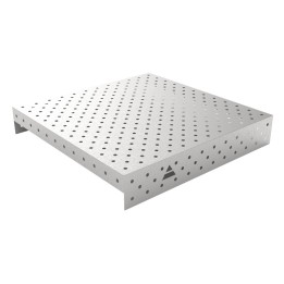 Copertura in acciaio inox GPPH 1,2x1,2mt per tavoli saldatura fori 16mm griglia diagonale