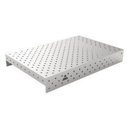 Copertura in acciaio inox GPPH 1,5x1mt per tavoli saldatura fori 16mm griglia diagonale