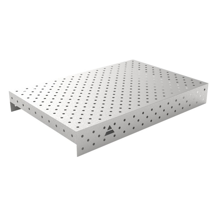 Copertura in acciaio inox GPPH 1,5x1mt per tavoli saldatura fori 16mm griglia diagonale