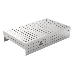 Copertura in acciaio inox GPPH 1x0,6mt per tavoli saldatura fori 16mm griglia 50x50mm