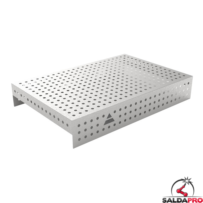 Copertura in acciaio inox GPPH 1,2x0,8mt per tavoli saldatura fori 16mm griglia 50x50mm