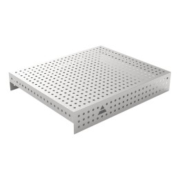 Copertura in acciaio inox GPPH 1,2x1mt per tavoli saldatura fori 16mm griglia 50x50mm