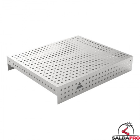 Copertura in acciaio inox GPPH 1,2x1mt per tavoli saldatura fori 16mm griglia 50x50mm