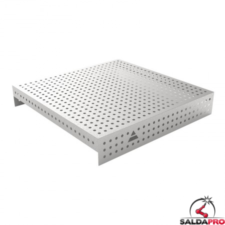 Copertura in acciaio inox GPPH 1,2x1,2mt per tavoli saldatura fori 16mm griglia 50x50mm