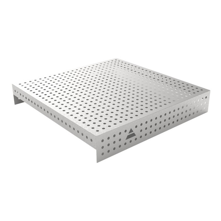 Copertura in acciaio inox GPPH 1,2x1,2mt per tavoli saldatura fori 16mm griglia 50x50mm