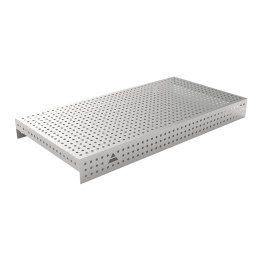 Copertura in acciaio inox GPPH 2x1mt per tavoli saldatura fori 16mm griglia 50x50mm
