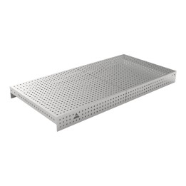 Copertura in acciaio inox GPPH 2,4x1,2mt per tavoli saldatura fori 16mm griglia 50x50mm