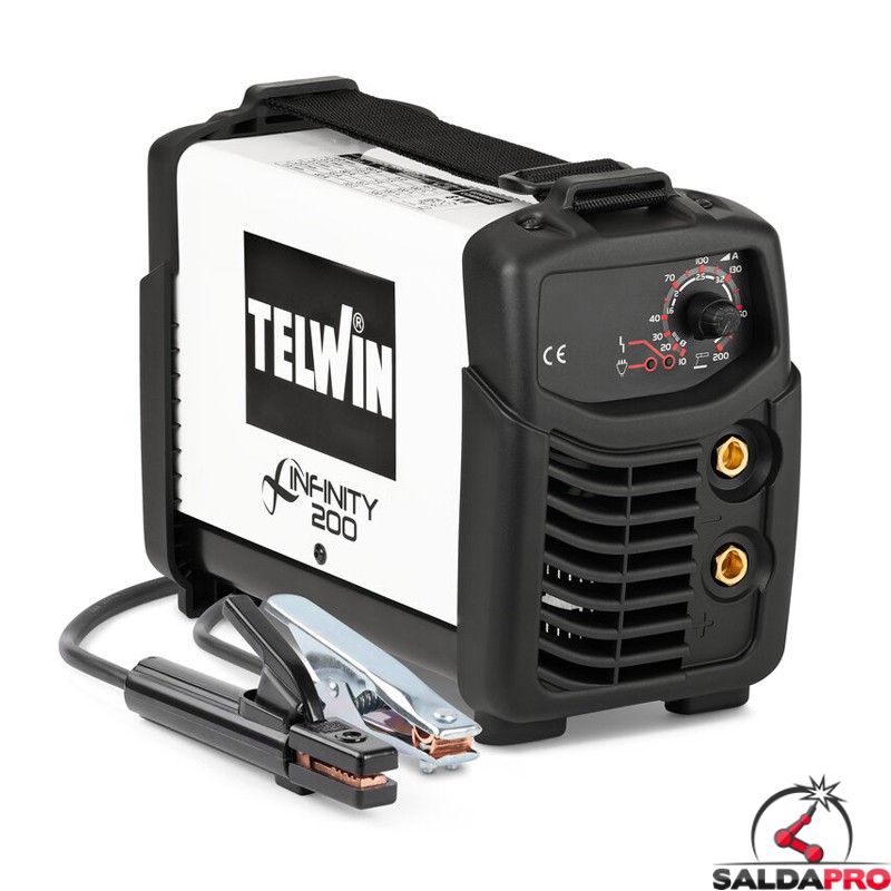 Saldatrice inverter ad elettrodo Telwin Infinity 200 230V saldatura MMA/TIG, 200A
