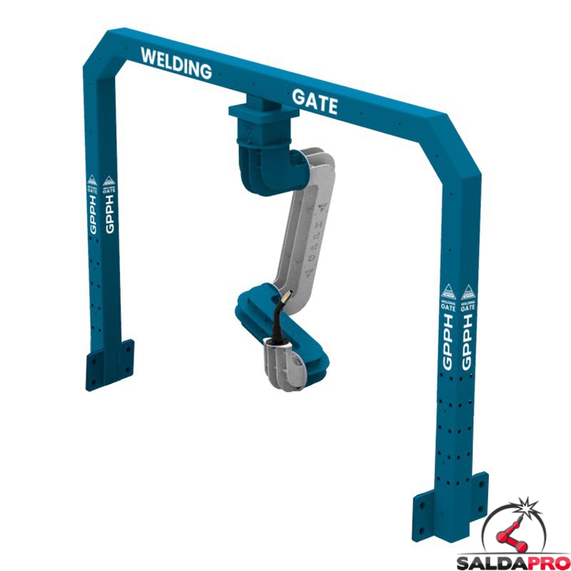 Supporto robot con flangia a 45° GPPH Welding Gate per tavoli saldatura