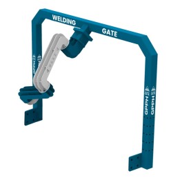 Supporto robot con flangia a 45° GPPH Welding Gate per tavoli saldatura