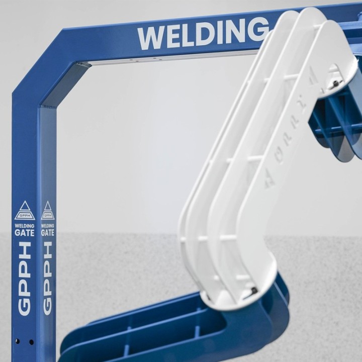 Supporto robot con flangia a 45° GPPH Welding Gate per tavoli saldatura