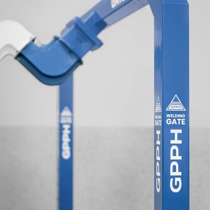 Supporto robot con flangia a 45° GPPH Welding Gate per tavoli saldatura