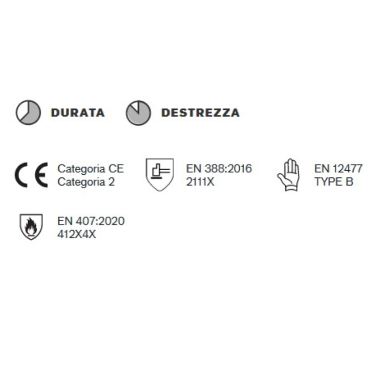 Guanti protettivi in pelle fiore capra Guide 1270 per saldatura TIG