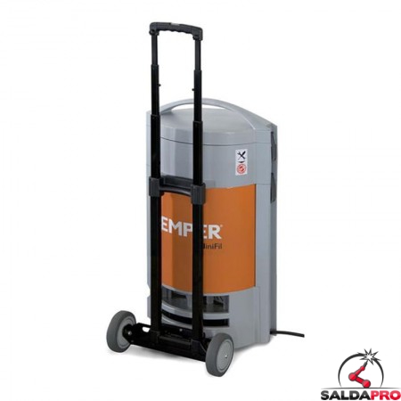 Trolley di trasporto per aspiratore portatile KEMPER® MiniFil montato